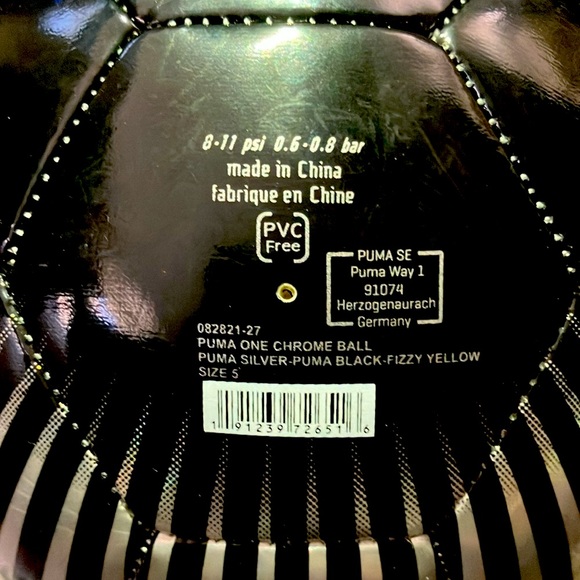 Puma One Chrome Soccer Football Ball Size 5 - Picture 3 of 4